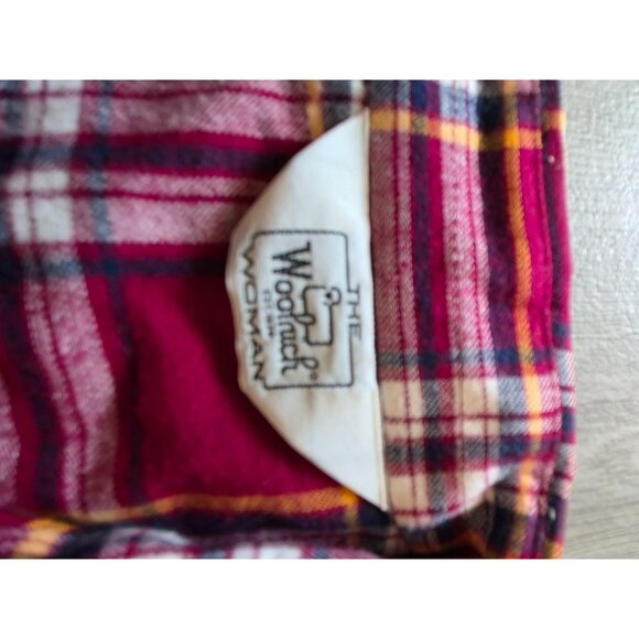 The Woolrich Woman Plaid Flannel Shirt L Red & White Checkered Button-Up - Picture 5 of 7